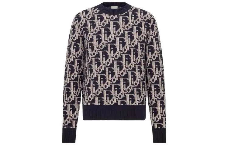 DIOR Quarterly New Products FW22 Sweater Men's Marine Blue