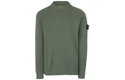 STONE ISLAND Sweaters Men's Gray Green Crew Neck Moderate Other