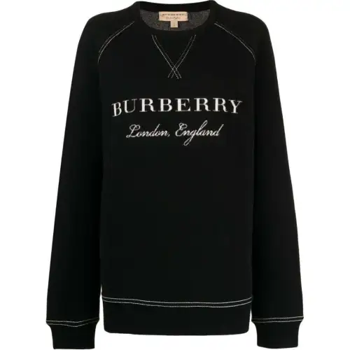 Burberry Sweaters Men's Black Crew Neck Moderate Other