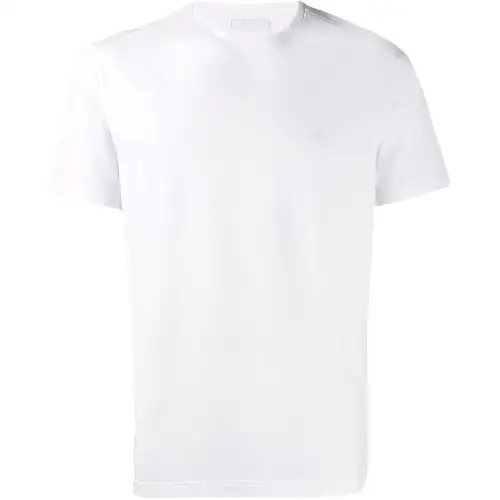 PRADA T Shirts Men's White Crew Neck Moderate Straight Fit