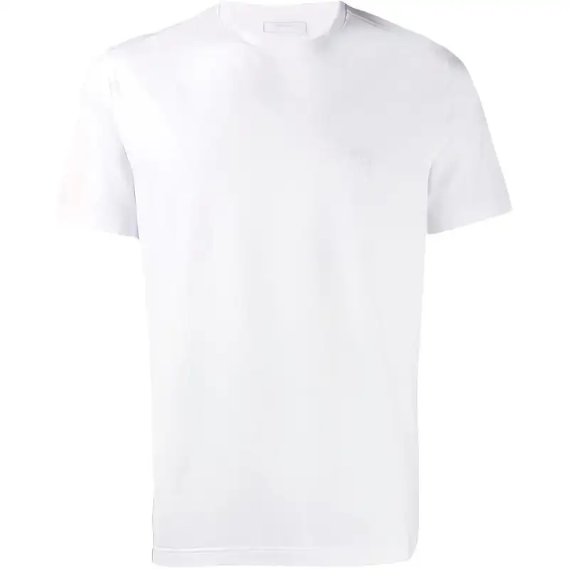 PRADA T Shirts Men's White Crew Neck Moderate Straight Fit