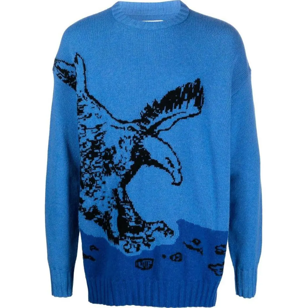 EMPORIO ARMANI Sustainable Collection FW22 Sweater Men's Blue