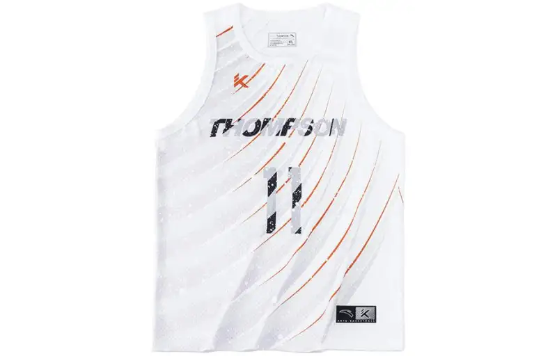 ANTA KT Tank Tops Men's White Crew Neck Racerback