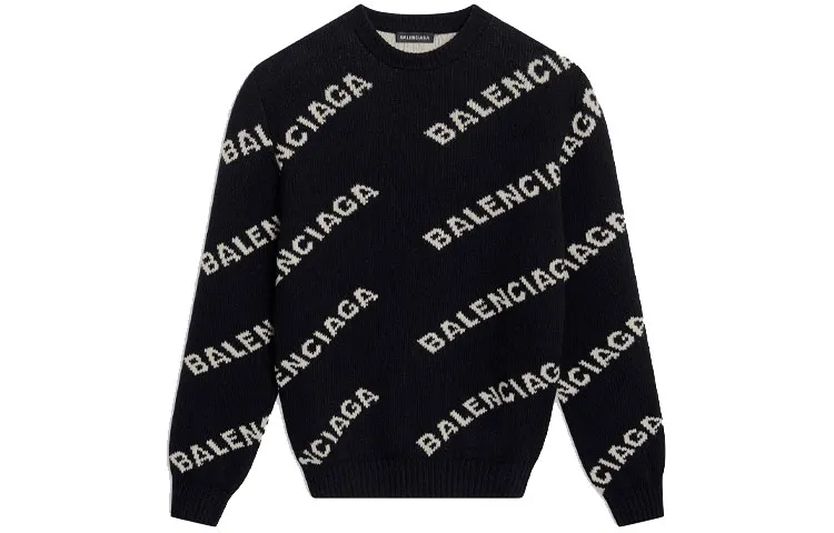 logo-intarsia sweater