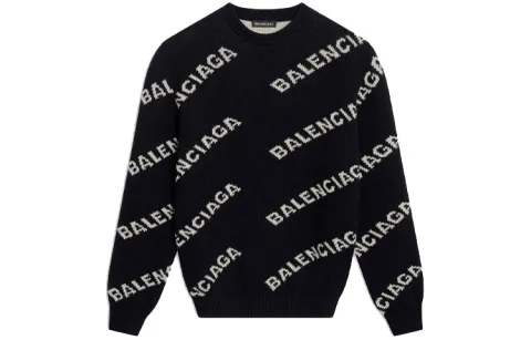 logo-intarsia sweater