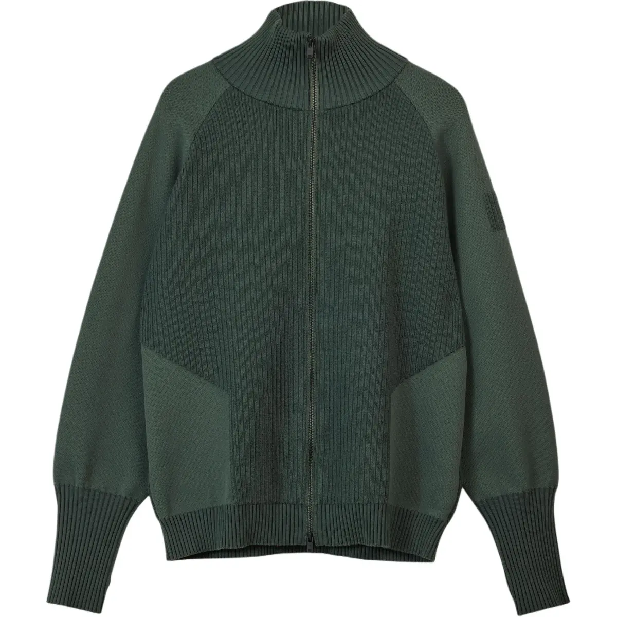 Adidas FUNNEL NECK KNIT SWEATER Unisex Gray Stone Green