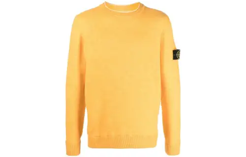 STONE ISLAND Sweaters Men's Yellow Crew Neck Moderate Other