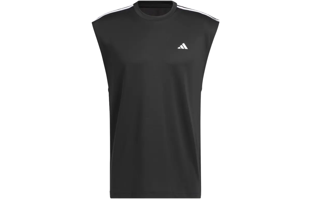 Adidas Tank Tops Men's Black Crew Neck Moderate Straight Fit