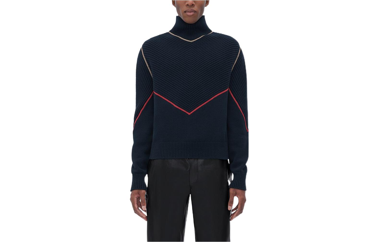 Bottega Veneta Cashmere Sweaters Men's Blue Turtleneck Moderate