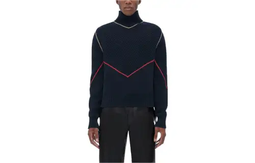 Bottega Veneta Cashmere Sweaters Men's Blue Turtleneck Moderate