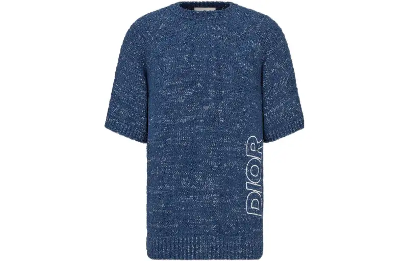 DIOR Quarterly New Products Sweaters Men's Blue Crew Neck Moderate Other