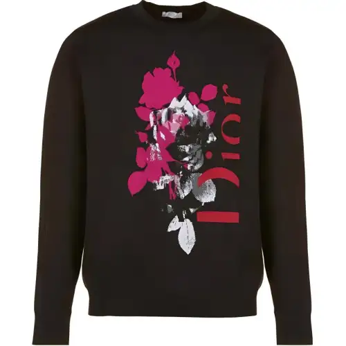 DIOR Sweaters Men's Black Crew Neck Moderate Other