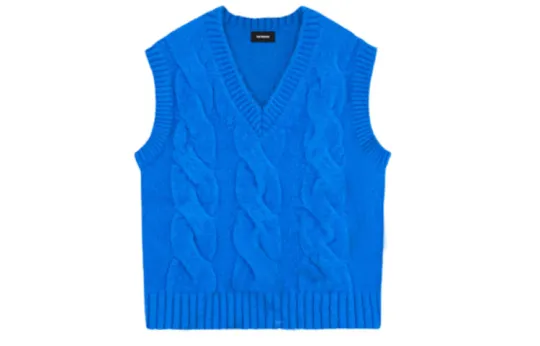 WE11DONE cable-knit knitted vest
