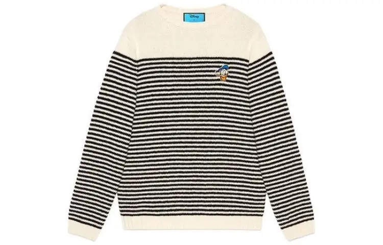 GUCCI Cashmere Sweaters Men's Black Crew Neck Moderate
