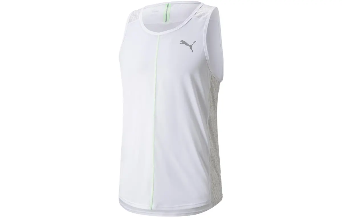 PUMA Tank Tops Men's White Crew Neck Moderate Other