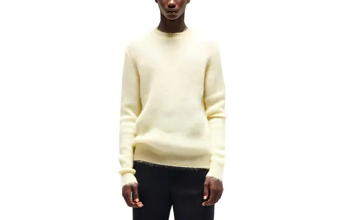 PRADA Sweaters Men's Yellow Crew Neck Moderate Other