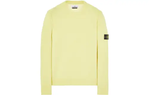 STONE ISLAND Sweaters Men's Light Yellow Crew Neck Moderate