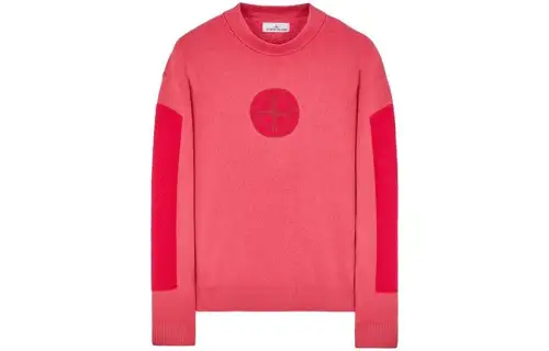 STONE ISLAND Sweaters Men's Cyclamen Color Crew Neck Moderate Other