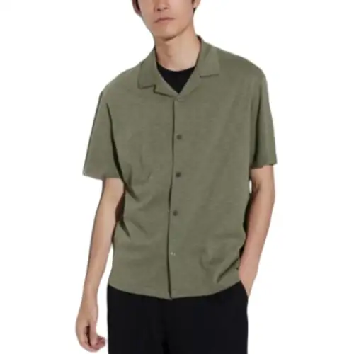 UNIQLO Polo Shirts Men's Olive Moderate Straight Fit