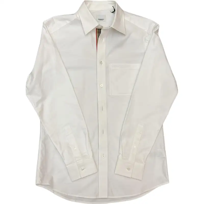 Burberry Shirts Men's White Lapel Moderate Other