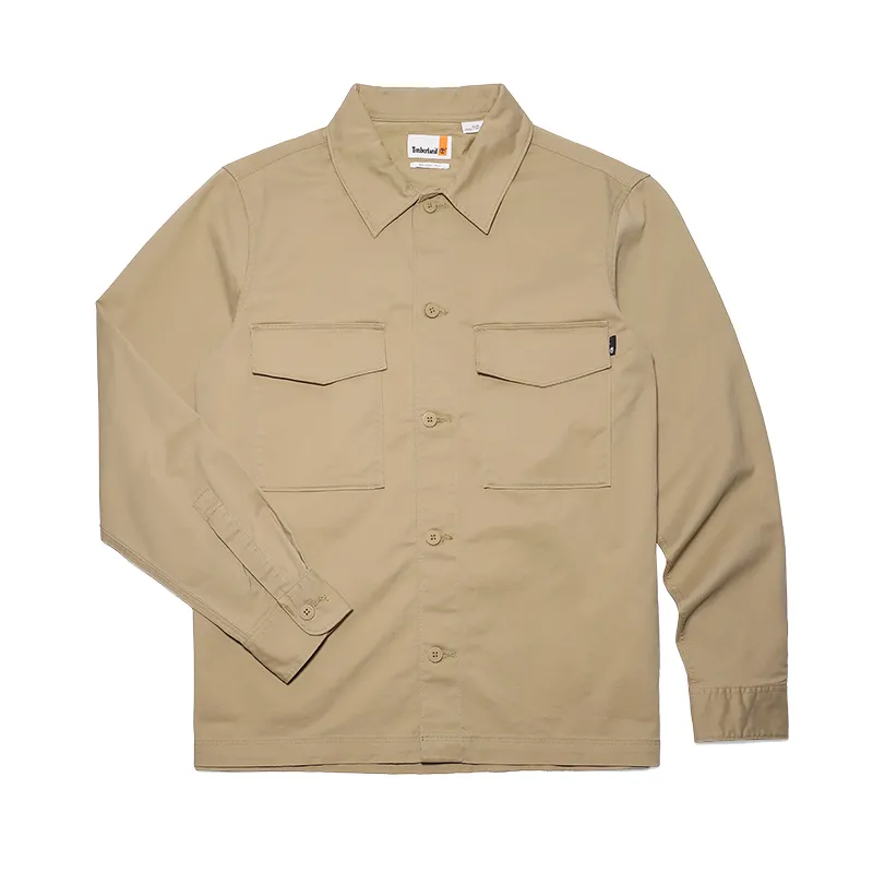 Timberland Shirts Men's Khaki Lapel Moderate
