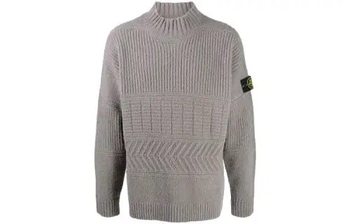 STONE ISLAND Sweaters Men's Gray Turtleneck Moderate Straight Fit