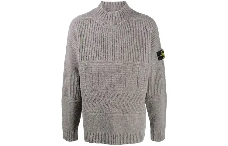STONE ISLAND Sweaters Men's Gray Turtleneck Moderate Straight Fit