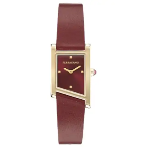 Leather quartz watch strap, red dial, women's watch, one bead bracelet, gift box, sophisticated fashionable perfume, quartz mechanism, 36mm, Switzerland, light luxury style, simple and elegant design, for beloved