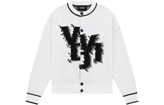 WE11DONE SS23 Sweaters Unisex White Crew Neck Moderate Cardigan