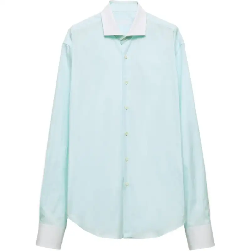 PRADA SS24 Shirt Men's Aqua Green