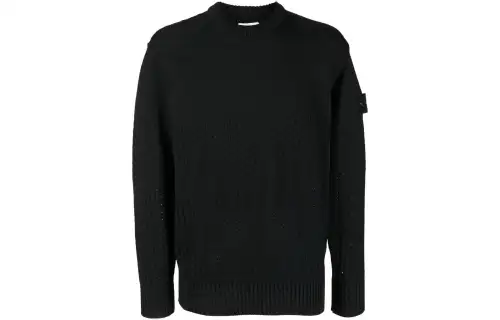 STONE ISLAND Sweaters Men's Black Crew Neck Other