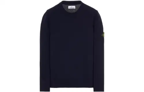 STONE ISLAND Sweaters Men's Dark Blue Crew Neck Moderate Other