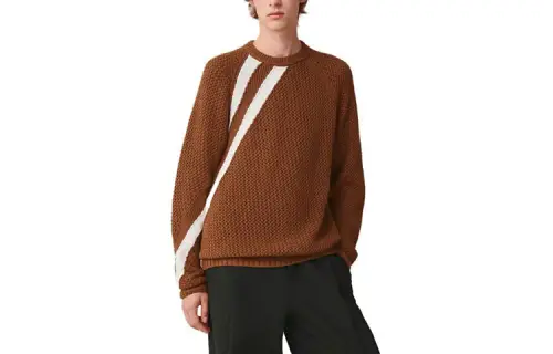 HERMES Sweaters Men's Coffee Crew Neck Moderate Other