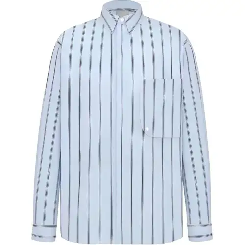 DIOR Shirts Men's Blue Lapel Moderate Other