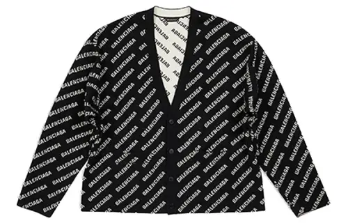 Balenciaga Sweaters Men's Black V Neck Moderate Other