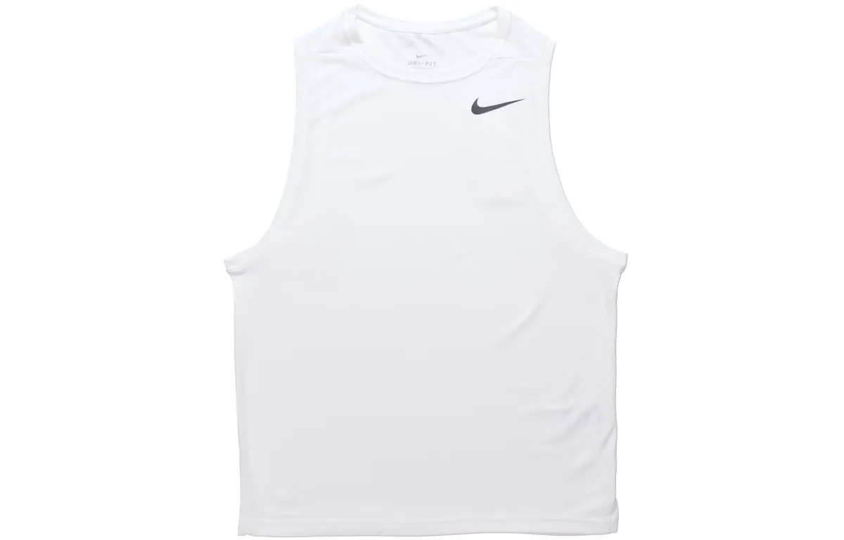 Nike Tank Tops Men's White Crew Neck Thin Straight Fit