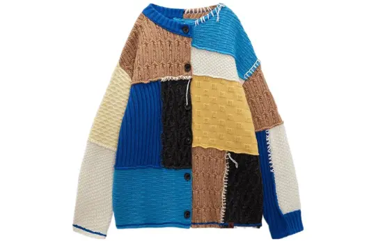 ADER ERROR X Zara Oversized Patchwork Knit Cardigan