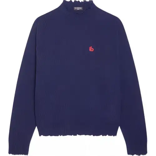 Balenciaga Sweaters Men's Blue Turtleneck Moderate Other