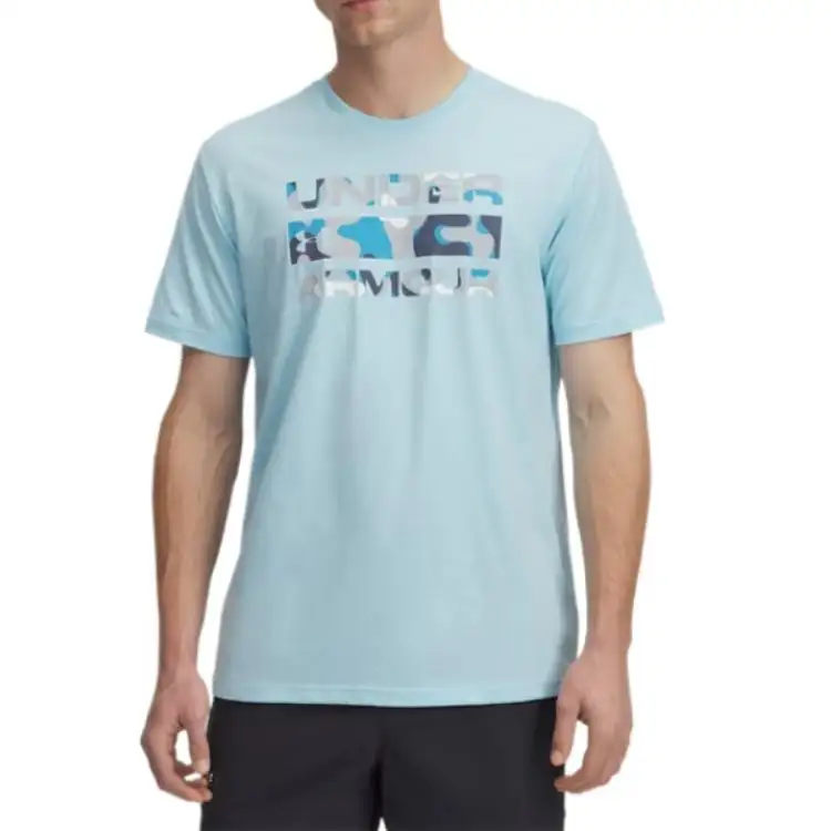 Under Armour Stacked T Shirt Men's Blue