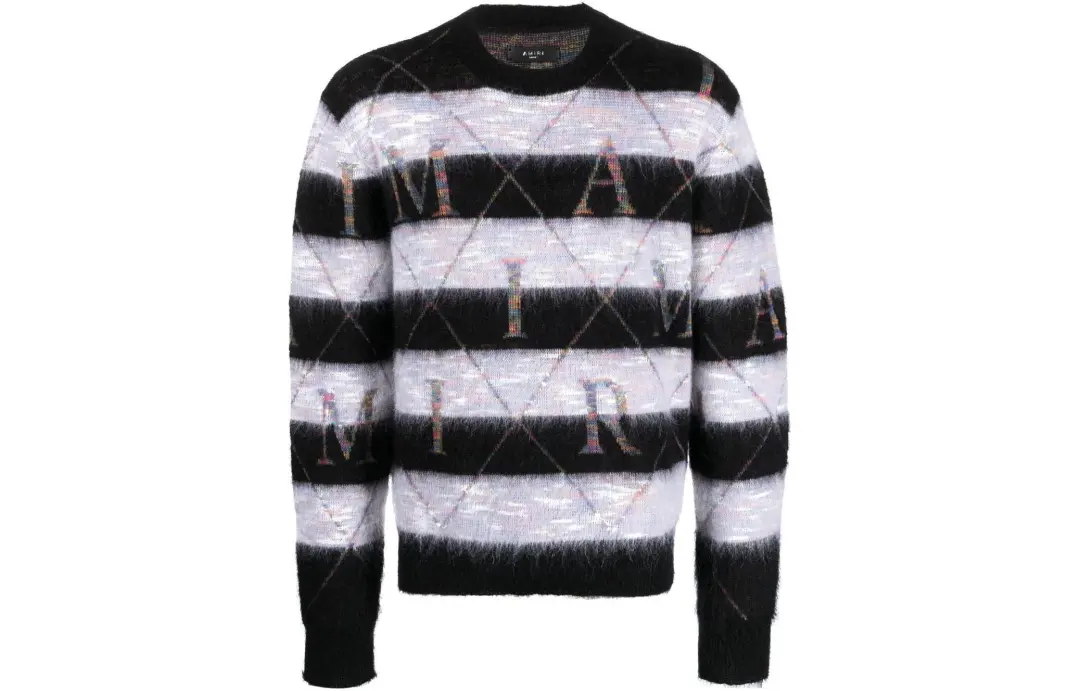 AMIRI Sweaters Men's Gray Crew Neck Moderate Other