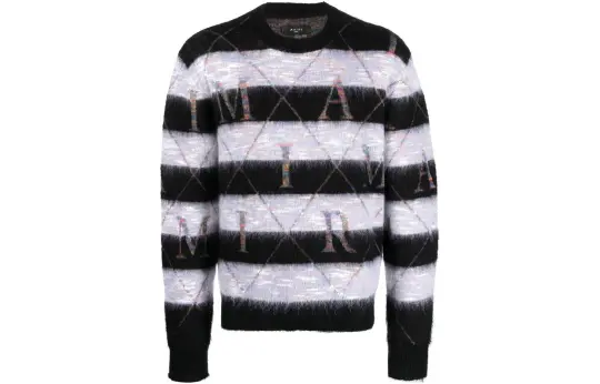 AMIRI Sweaters Men's Gray Crew Neck Moderate Other