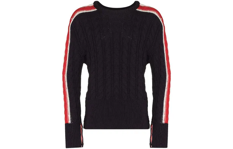 THOM BROWNE Sweaters Men's Blue Crew Neck Moderate Base Layer