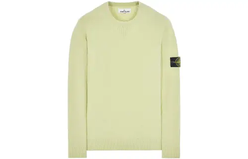 STONE ISLAND Sweaters Men's Yellow Crew Neck Moderate Other