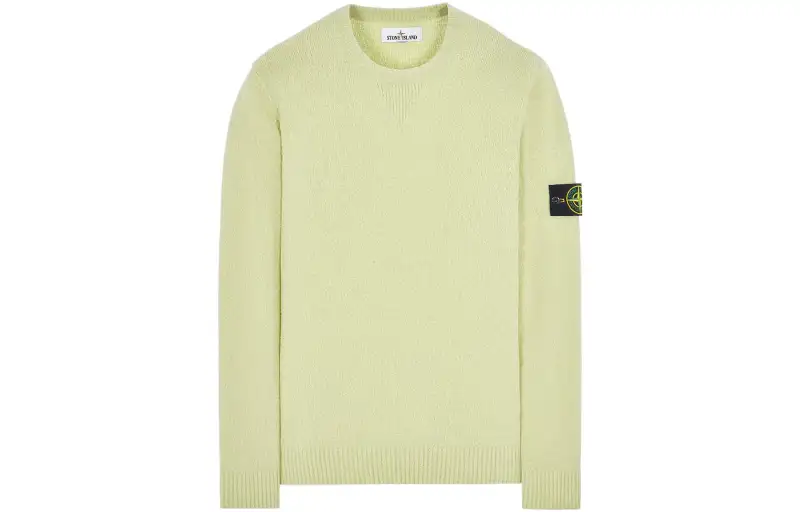 STONE ISLAND Sweaters Men's Yellow Crew Neck Moderate Other