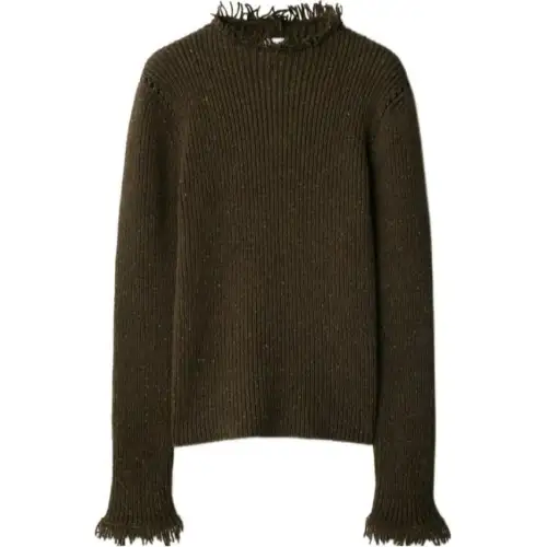 Burberry frayed wool jumper