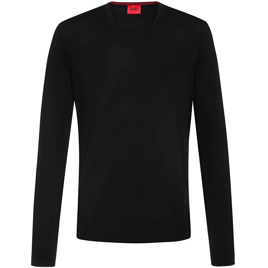 HUGO BOSS Sweaters Men's Black V Neck Moderate Other