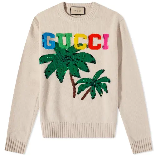 【Previous Season】palm tree-print wool sweater