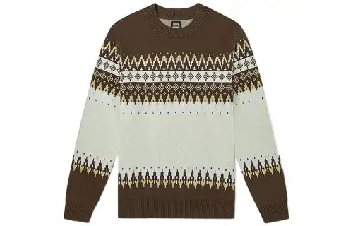 Vans X Justin Henry Sweaters Unisex Ecru Crew Neck Moderate Base Layer