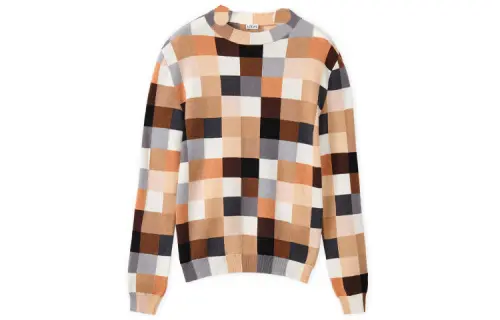 LOEWE Sweaters Men's Brown Crew Neck Moderate Other