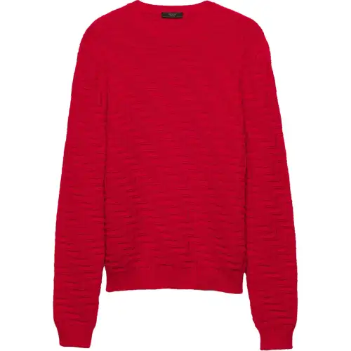 PRADA SS24 Sweater Men's Blood Red